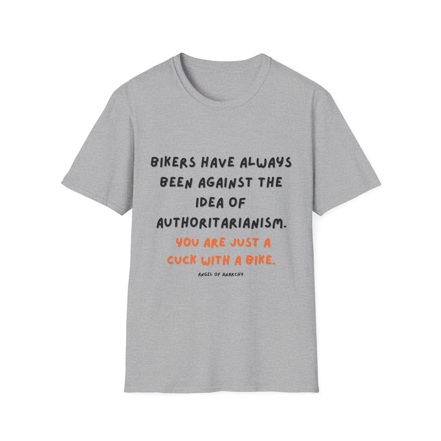Grey Anti- Authoritarianism Unisex Softstyle T-Shirt
