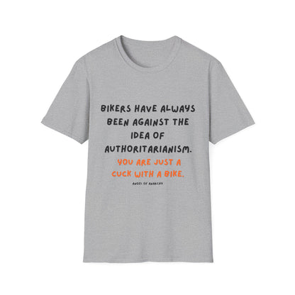 Grey Anti- Authoritarianism Unisex Softstyle T-Shirt