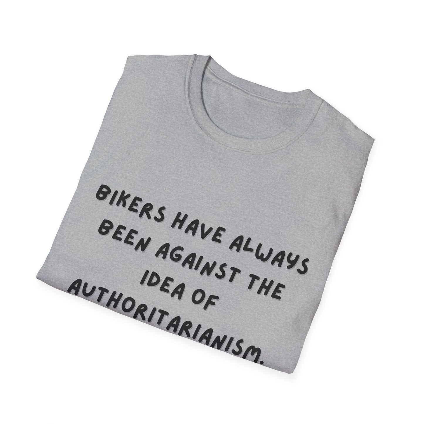 Grey Anti- Authoritarianism Unisex Softstyle T-Shirt